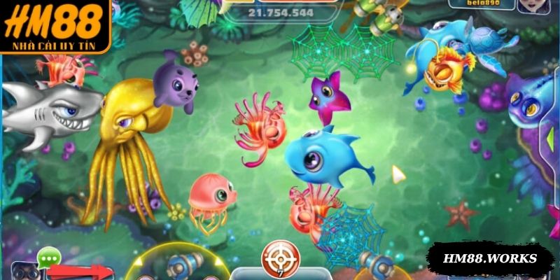 Bắn cá HM88 mô phỏng đại dương bao la, nhiều mục tiêu hấp dẫn